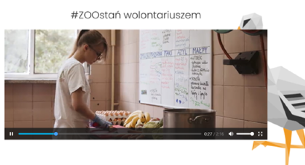 Kadr z filmu o wolontariuszach Warszawskiego ZOO