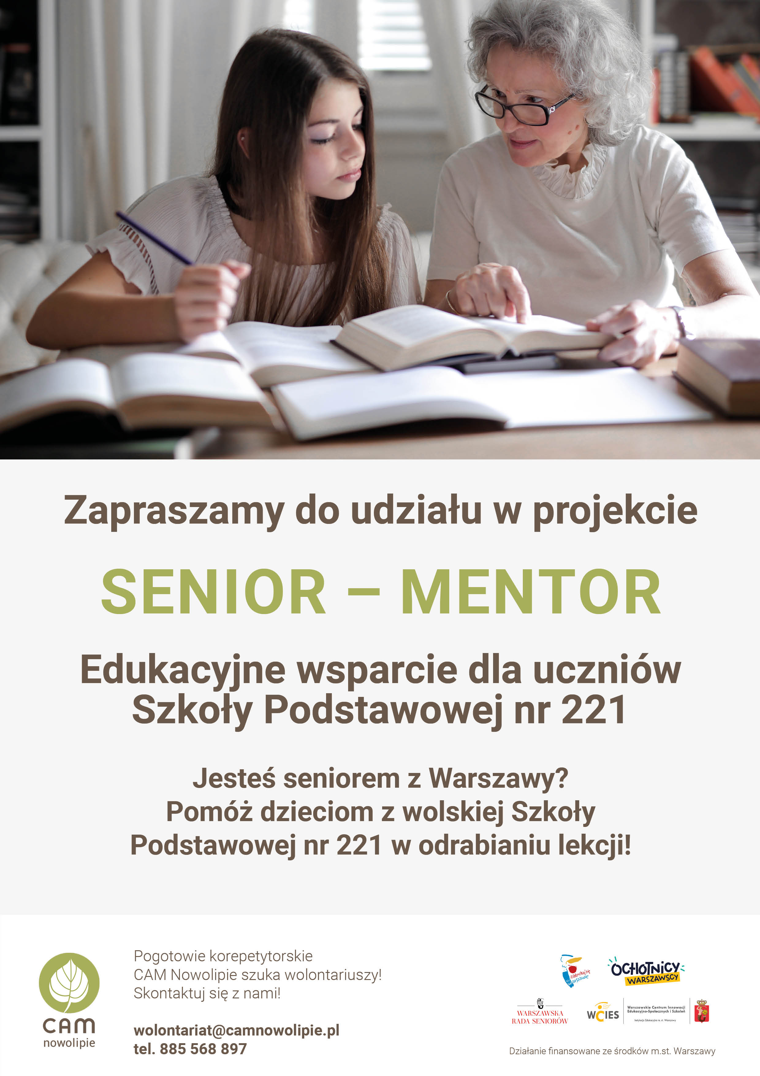 Plakat promujący projekt senior-mentor