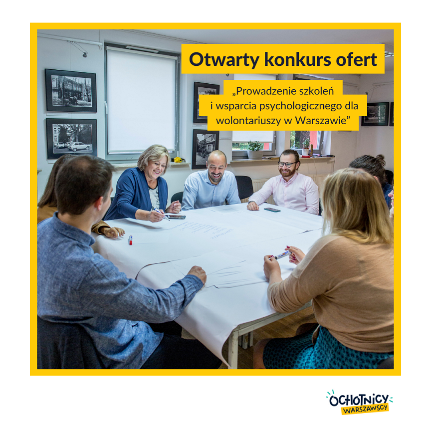 Na grafice napis z nazwą otwartego konkursu ofert i logotypy.