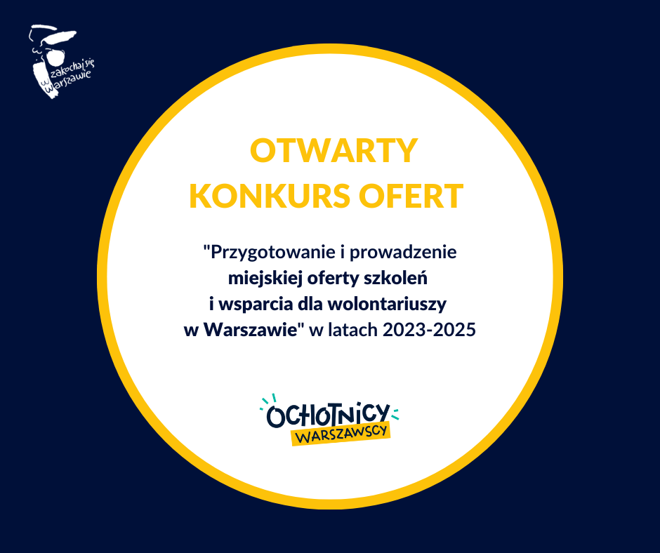 Na grafice napis z nazwą otwartego konkursu ofert i logotypy. 