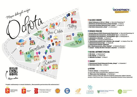 mapa Dobrych miejsc Ochota z opisem