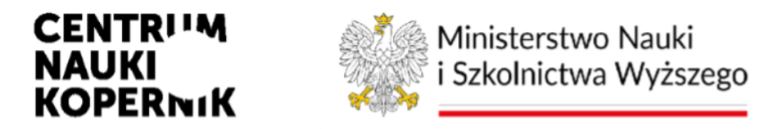 Logotyp Centrum Nauki Kopernik i Ministerstwa Nauki i Szkolnictwa Wyższego