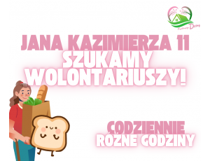 Szukamy wolontariusza z ul. Jana Kazimierza 11